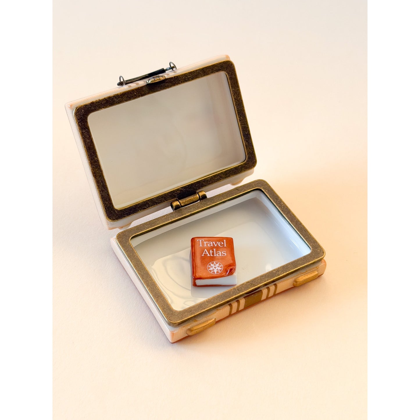 Vintage PHB Ceramic Suitcase & Atlas Trinket - Unique Find!