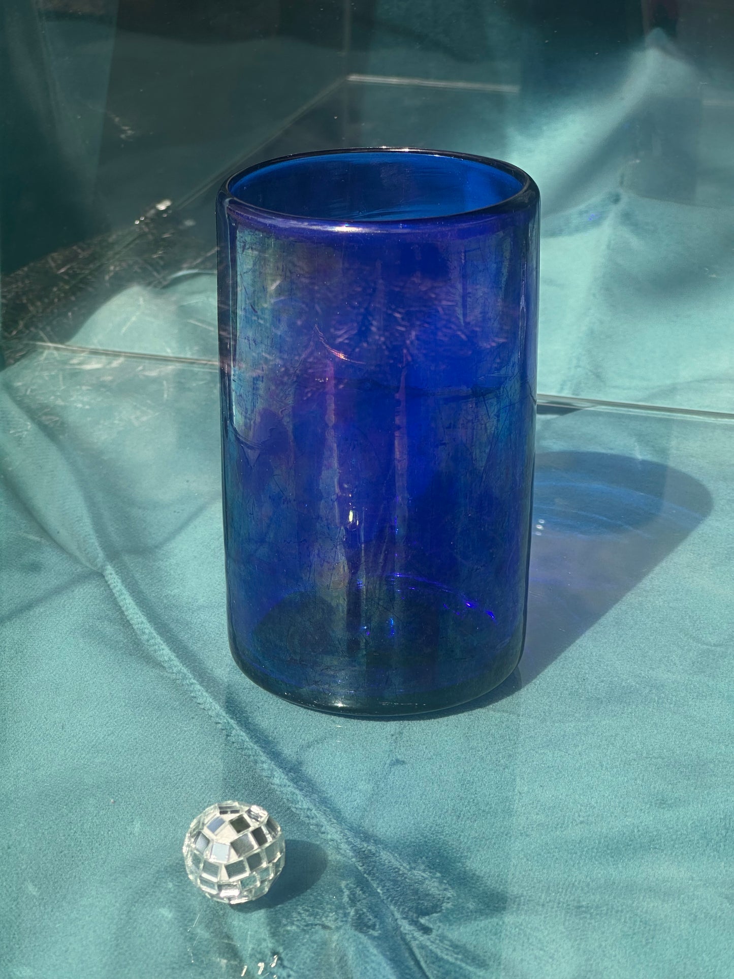 Cobalt Blue Glass Vase 16oz Pour