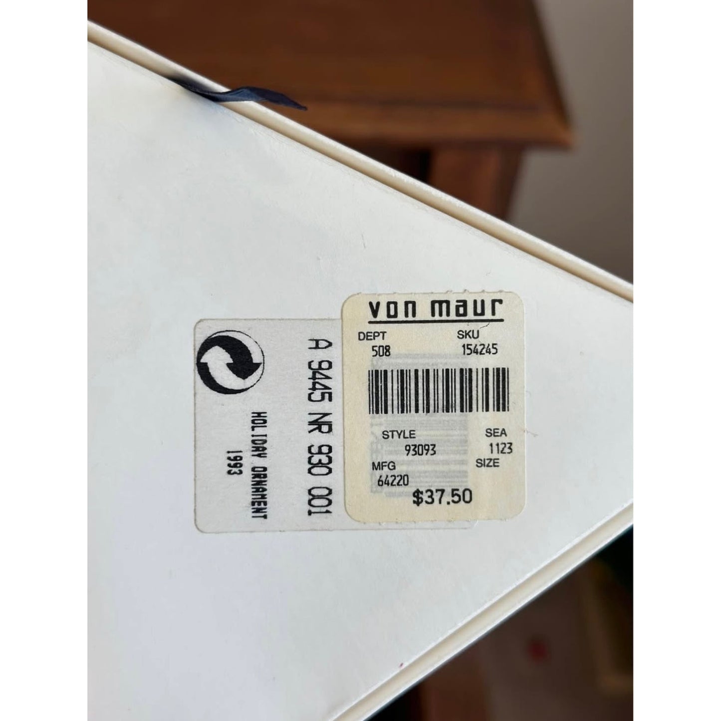 1993 Swarovski Snowflake Ornament - In Box