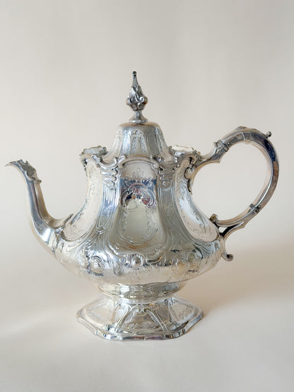 Harlequin Silver Plate Tea & Coffee Service with Tray