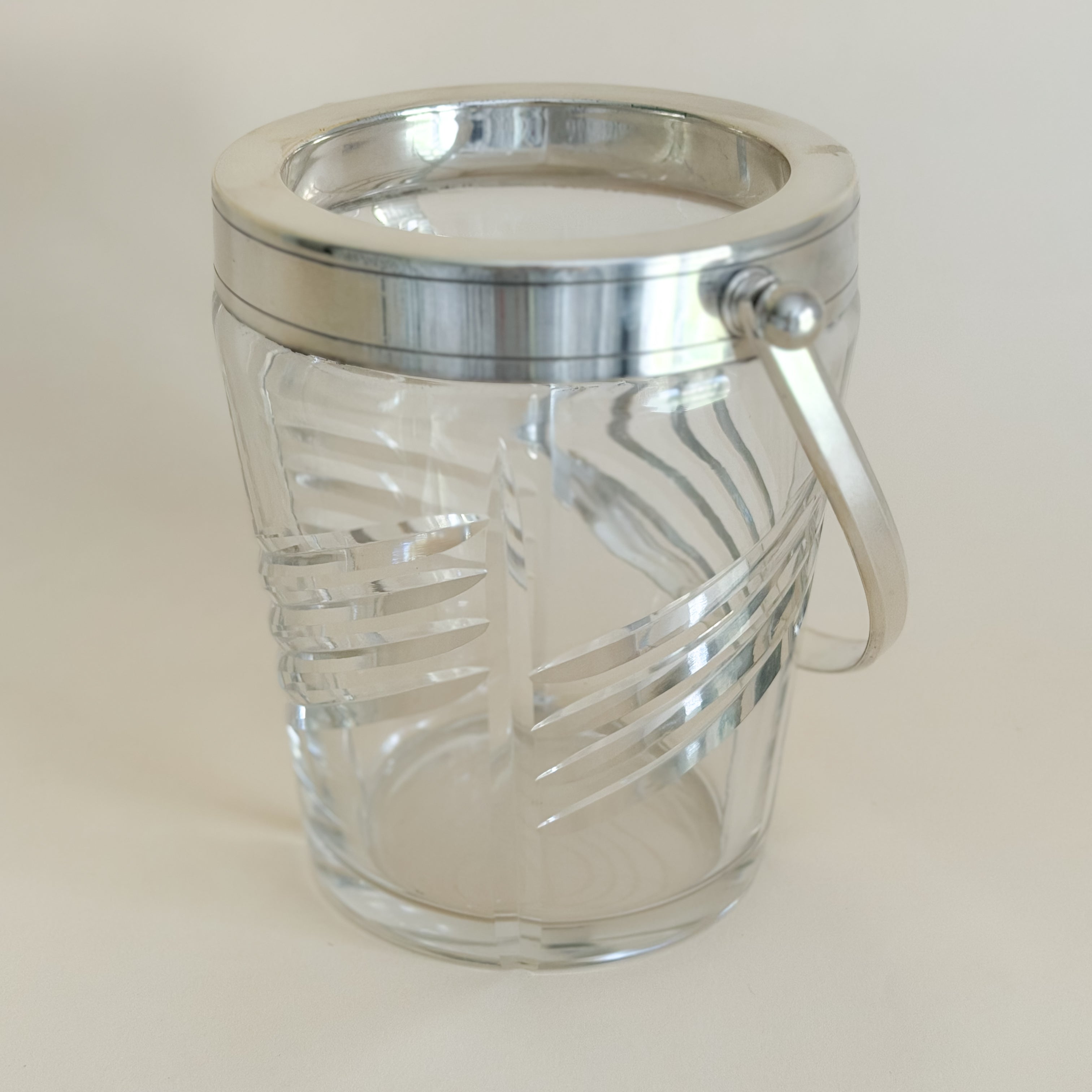 Vintage French Crystal Ice Bucket