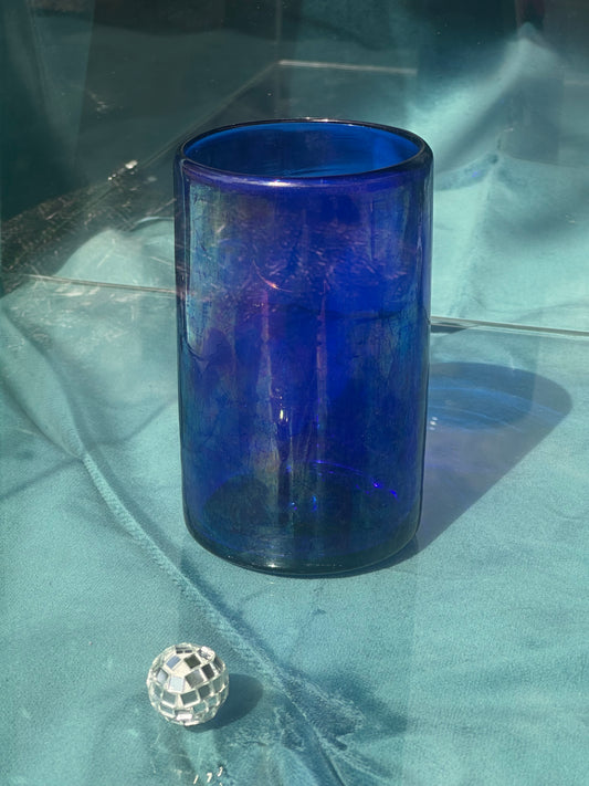 Cobalt Blue Glass Vase 16oz Pour