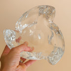 Sevres Freeform Crystal Ashtray | Mid-Century French Art Glass