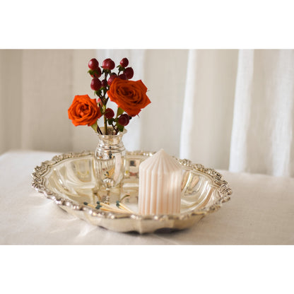 Elegant Set of Three Two's Company Queen Anne Silver Vases