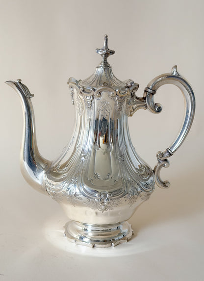 Harlequin Silver Plate Tea & Coffee Service with Tray