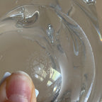 Sevres Freeform Crystal Ashtray | Mid-Century French Art Glass