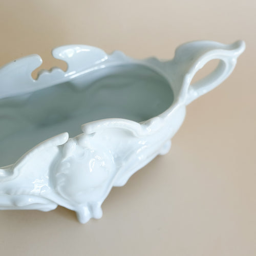 Limoges Porcelain Jardinière | French Rococo Cachepot with Handles