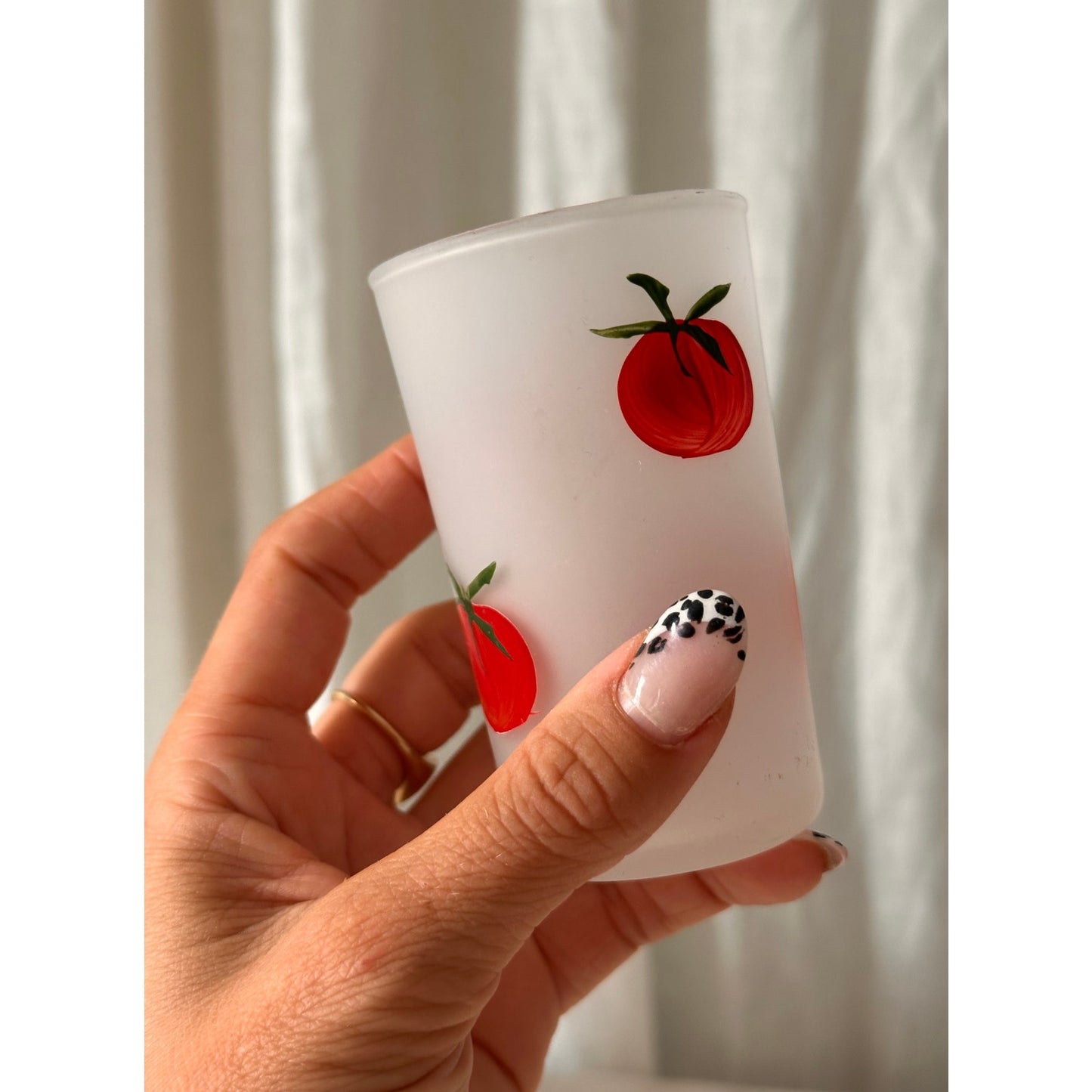 Vintage Frosted Glass Pitcher Set - Tomato Girl Summer