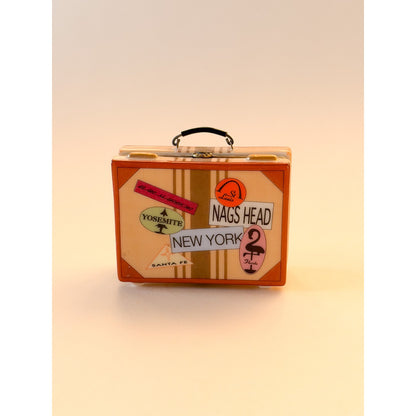 Vintage PHB Ceramic Suitcase & Atlas Trinket - Unique Find!