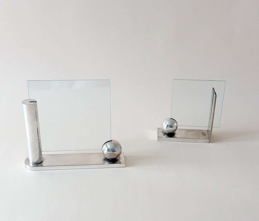 Pair of 1980s Richard Meier for Swid Powell Silver-Plated Picture Frames
