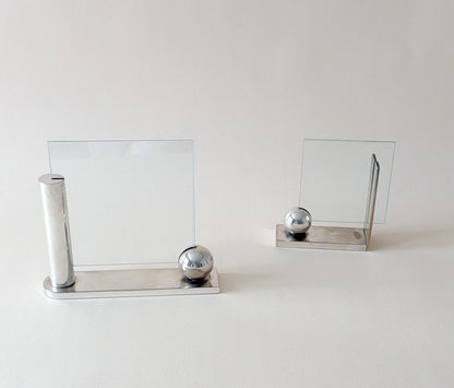 Pair of 1980s Richard Meier for Swid Powell Silver-Plated Picture Frames