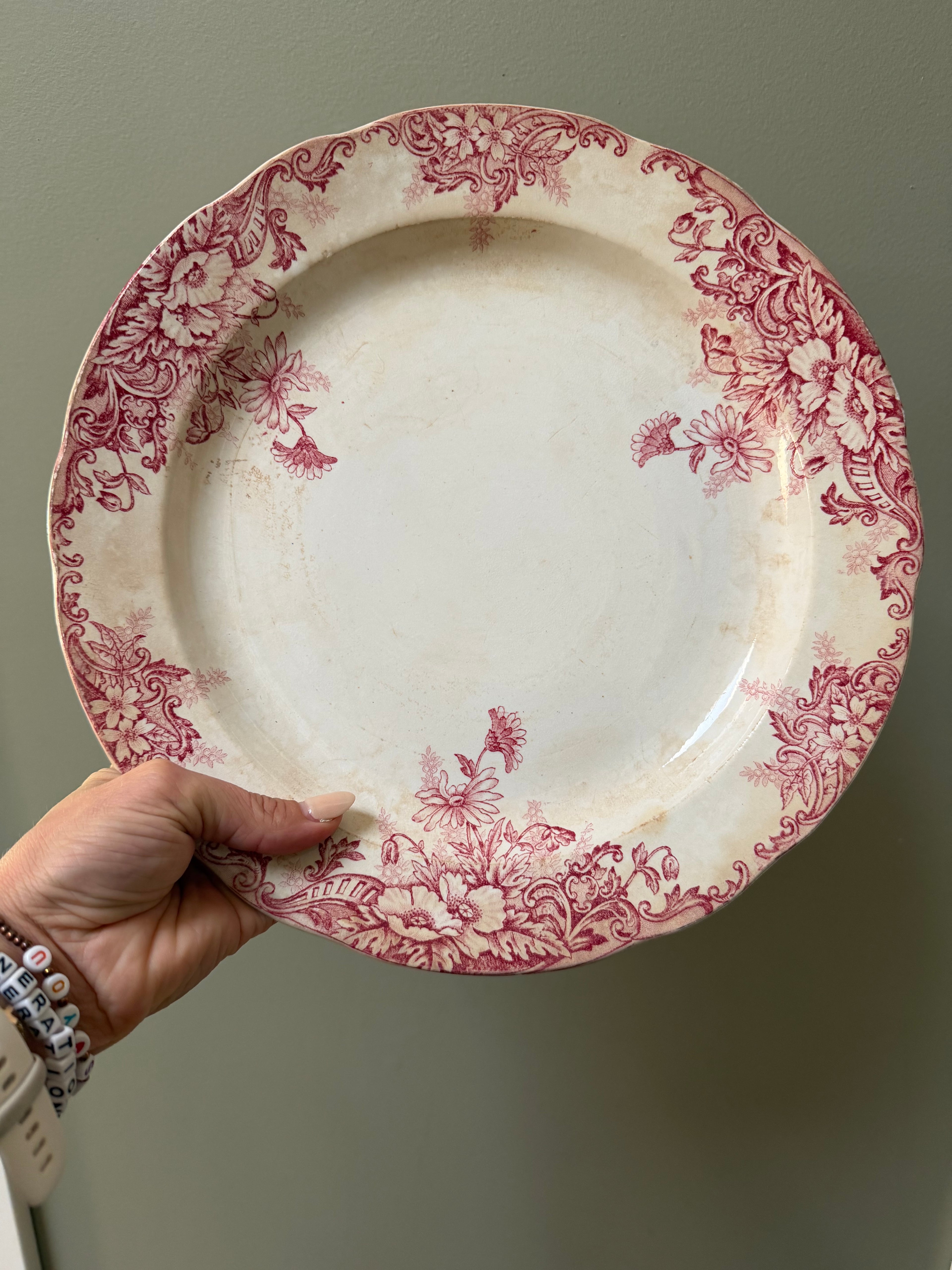 Antique French Ironstone Plate