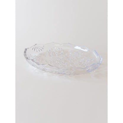 Elegant Vintage Mikasa Snowflake Crystal Tray
