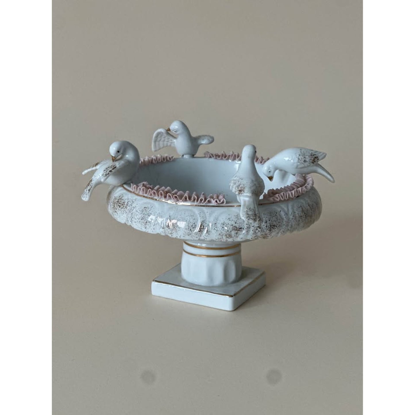 Vintage Napco Ceramic Bird Bath