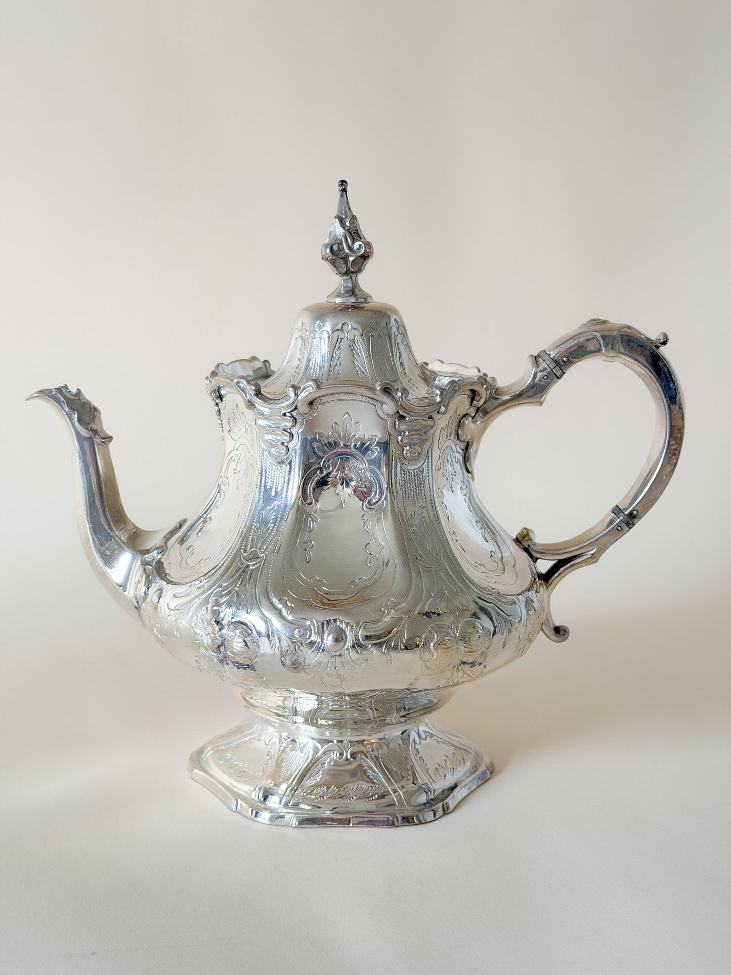 Harlequin Silver Plate Tea & Coffee Service with Tray
