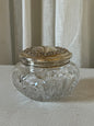 Antique RW&S Sterling and Crystal Powder Jar 11oz Pour