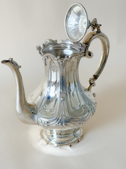 Harlequin Silver Plate Tea & Coffee Service with Tray