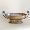 Worn Silverplate Jardinière | Twin Handle Centerpiece Bowl