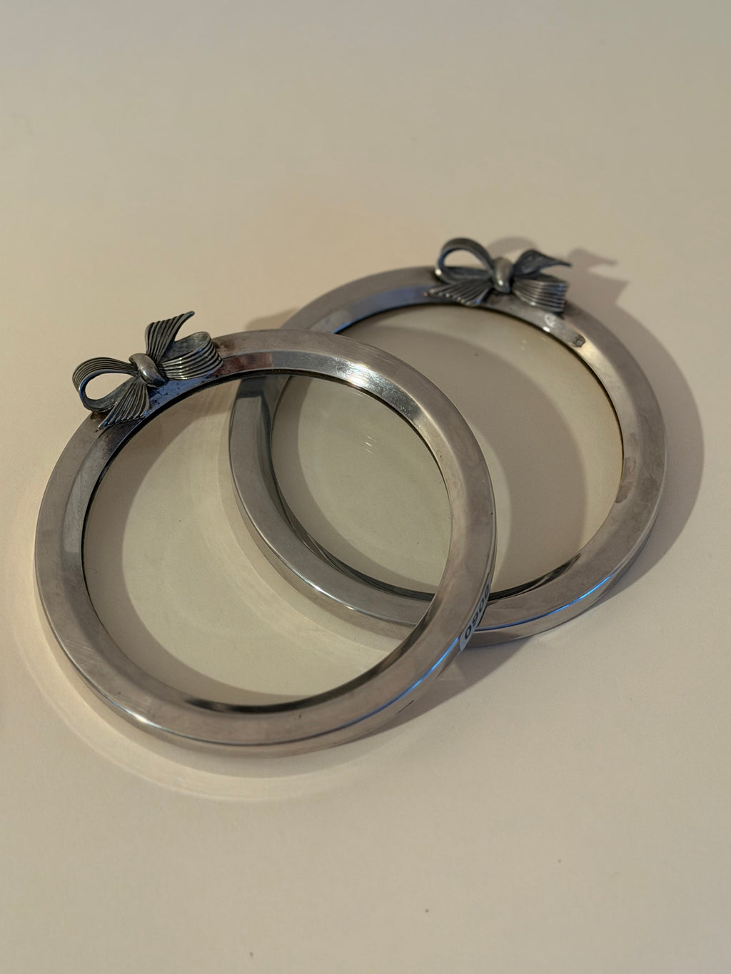 Vintage Silver-Plated Wine Coasters