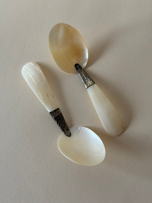 Antique Mother of Pearl Caviar Spoons