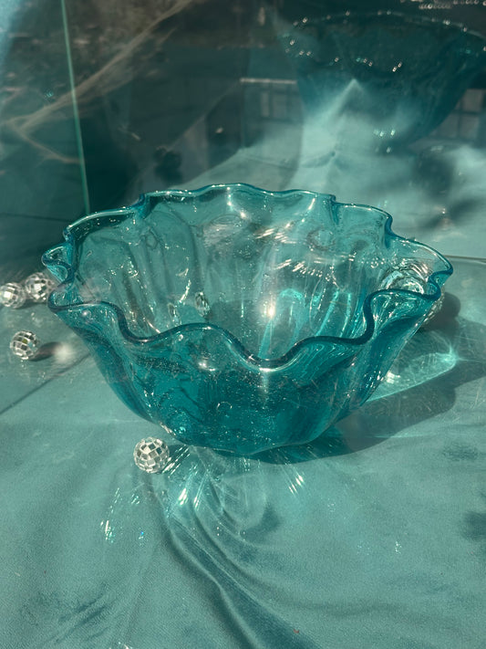 Signed Art Glass Bowl 64oz Pour
