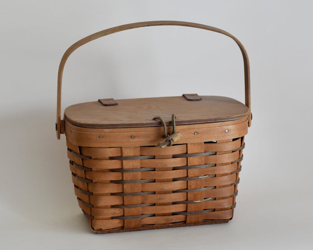 Vintage Longaberger Lidded Market Basket (1988)