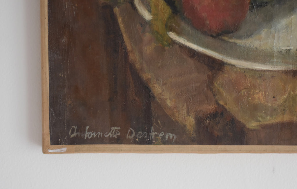 French Fruit Still Life on Canvas