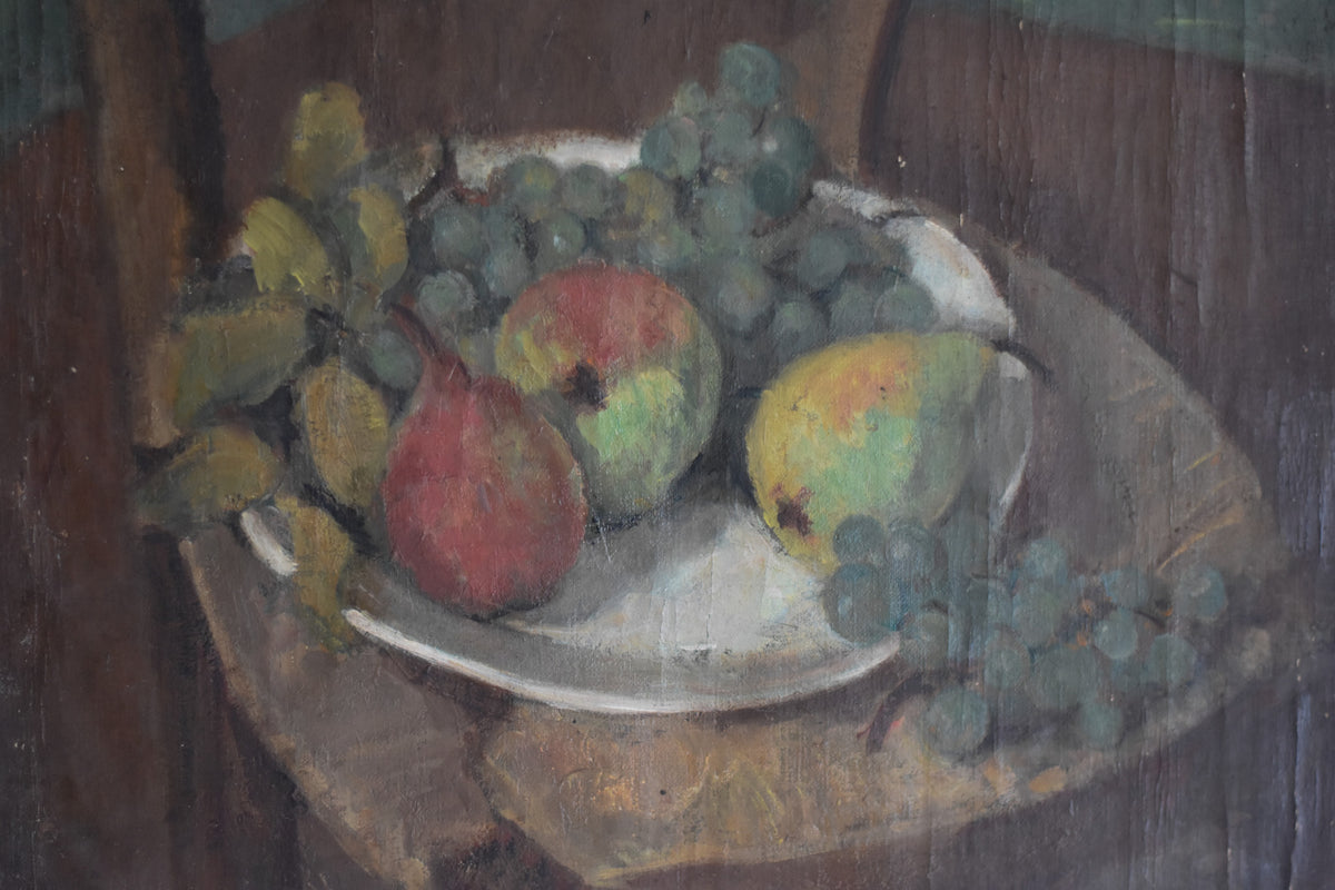 French Fruit Still Life on Canvas