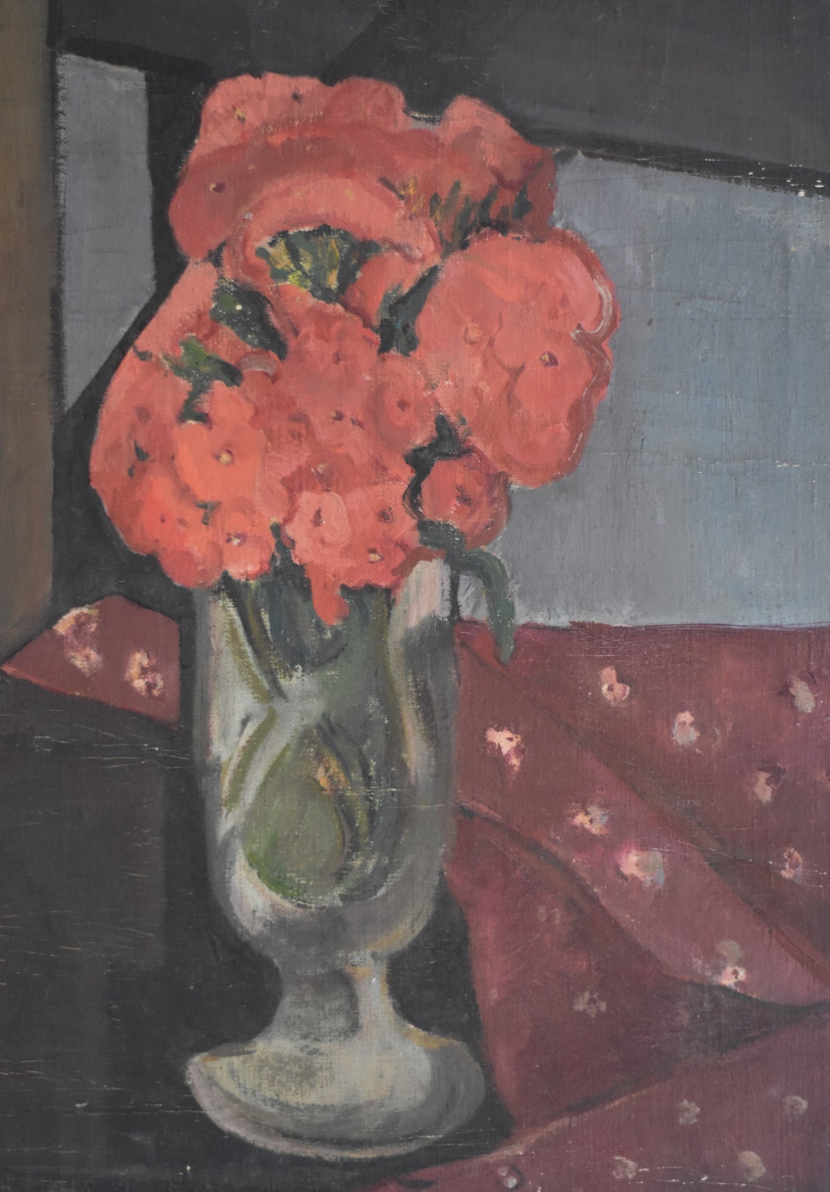 He Remembered - French Coral Floral Still Life
