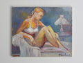 Signed Impressionist Figure Study Oil Painting