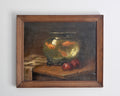 Early 20th Century Belgian Goldfish Still Life Oil Painting
