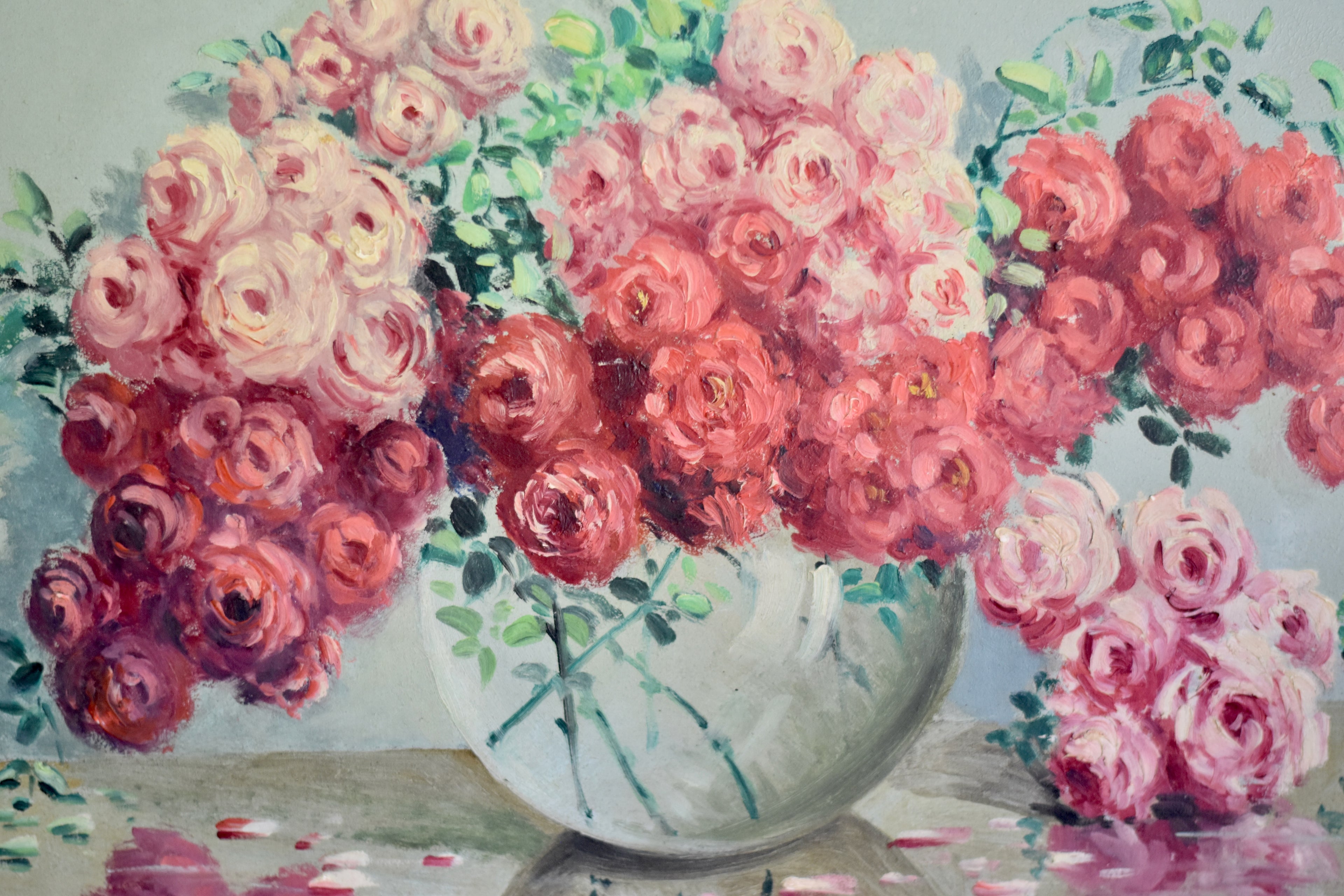 Rose Study | Large Original Floral Oil on Canvas
