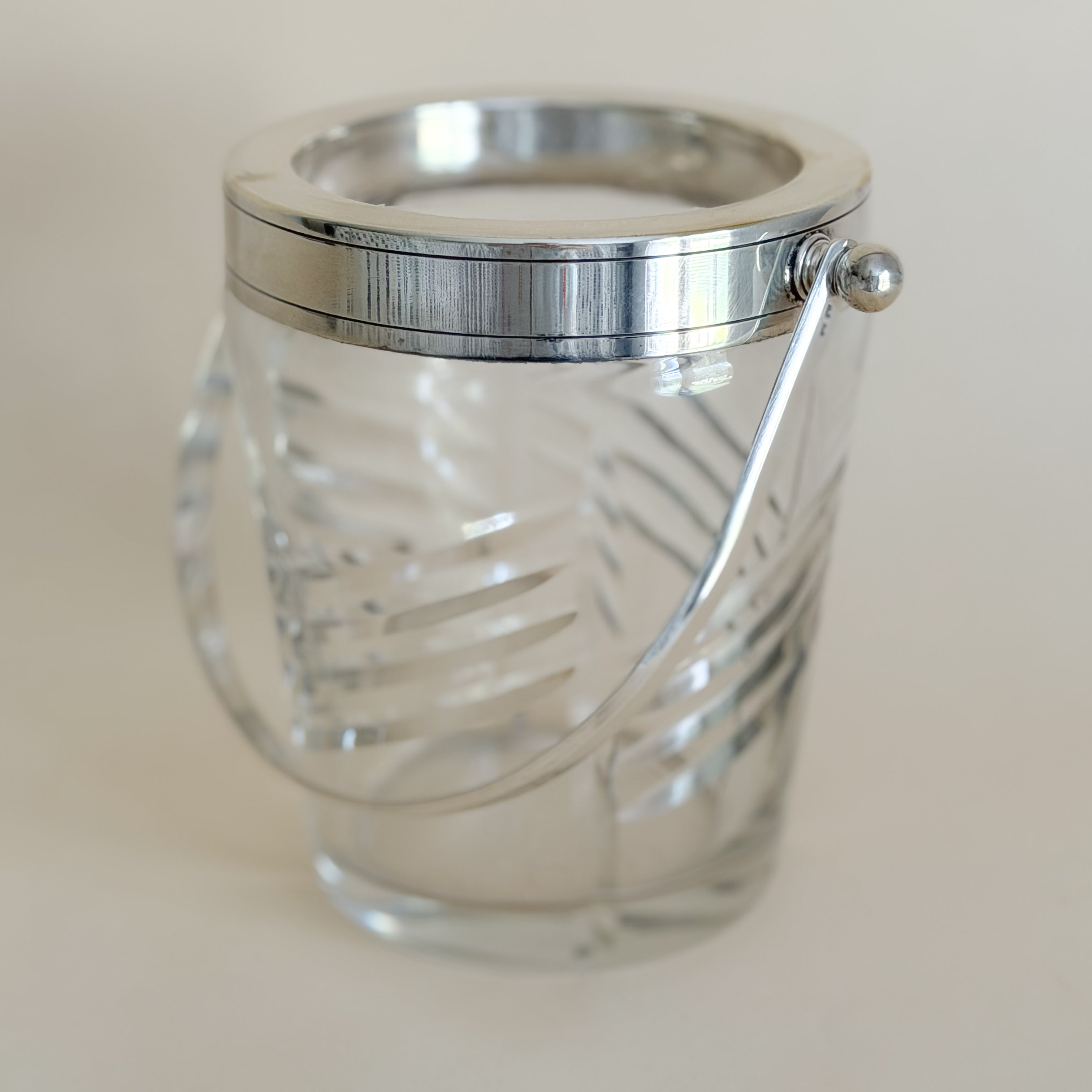 Vintage French Crystal Ice Bucket
