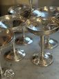 4 - Silver Champagne Coupes