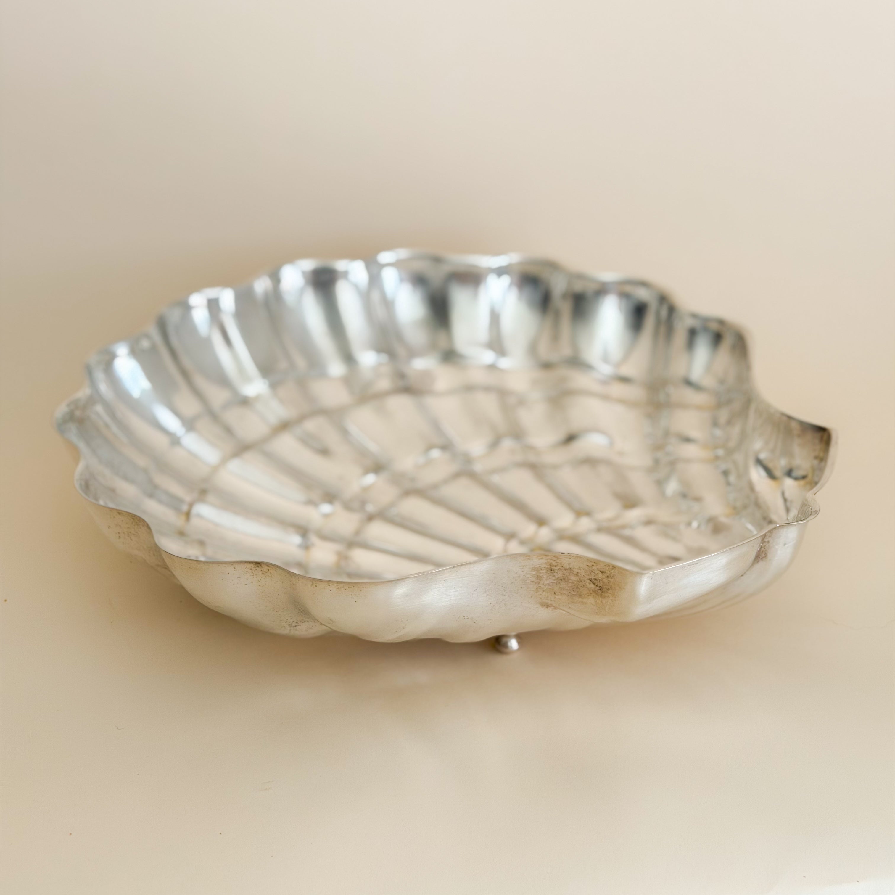 Porciani Silverplate Shell Tray