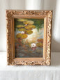 Vintage Oil on Canvas - Water Lillies