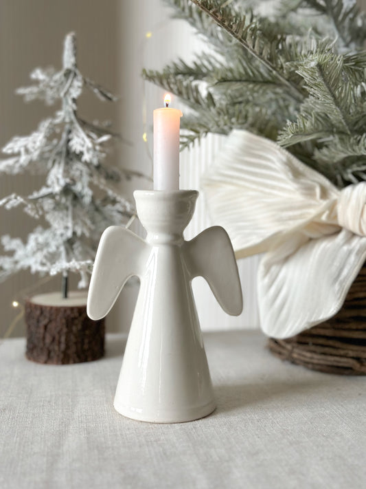 Vintage Ceramic Angel Candle Holder