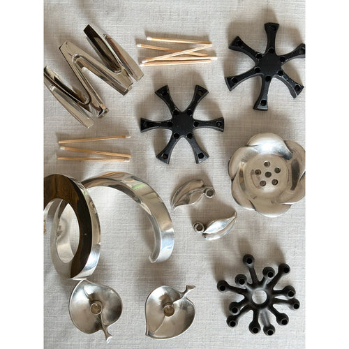 Dansk Design with Light Flower Silverplate Candle Holder