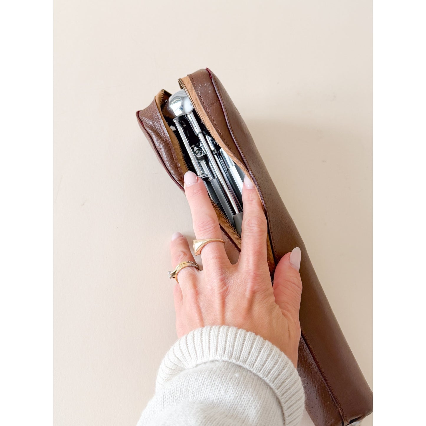 Vintage VIVO 9-Section Elevator Chrome Tripod with Case