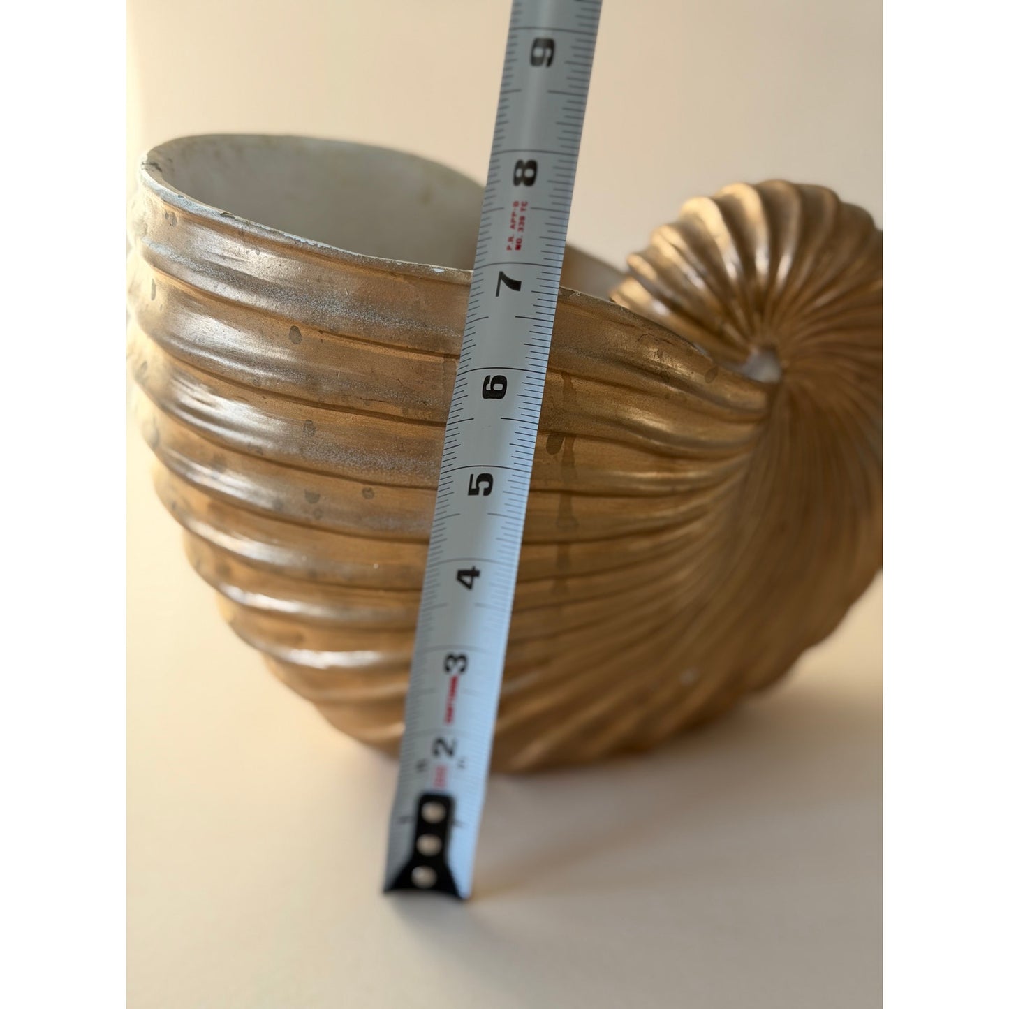 Vintage Ceramic Nautilus Planter