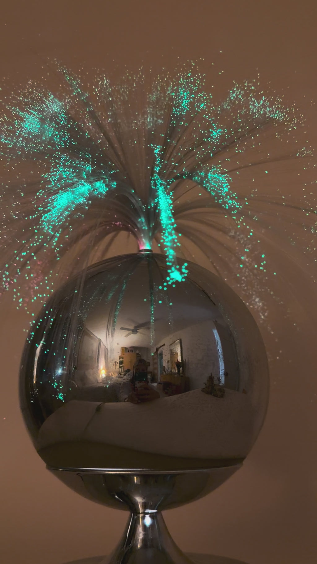 Vintage Fantasia Fiber Optic Rotating Lamp