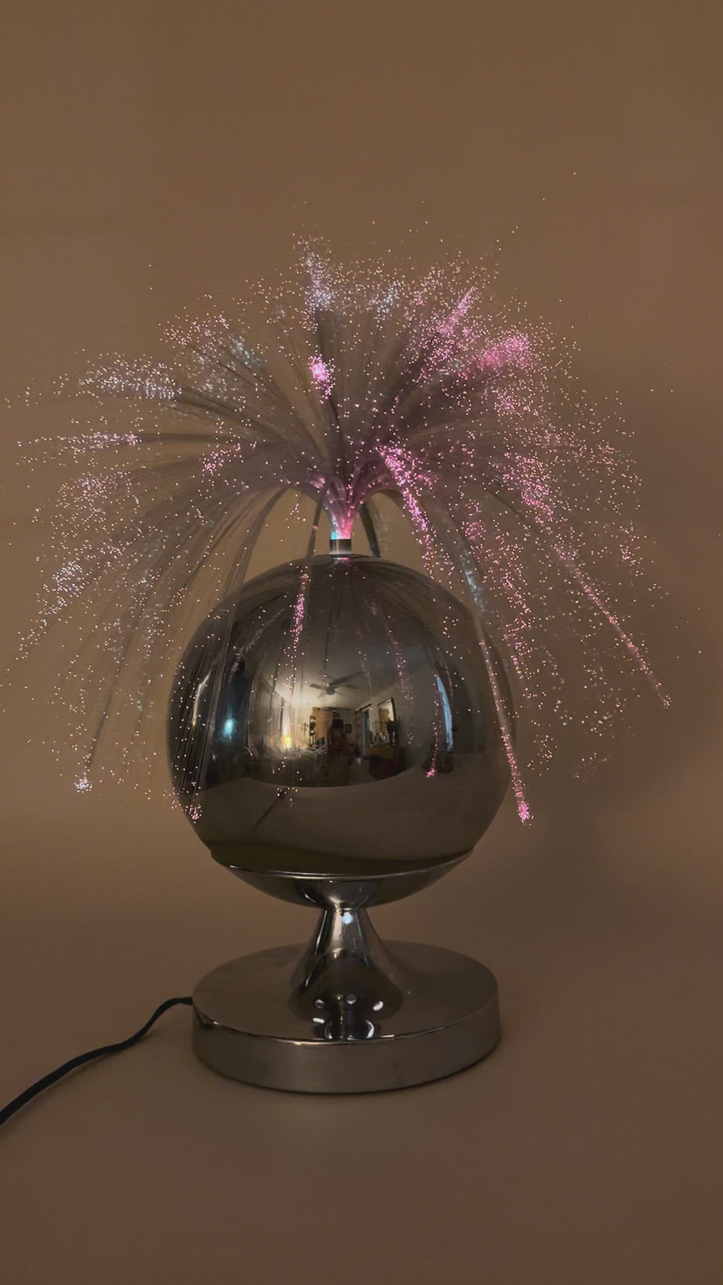 Vintage Fantasia Fiber Optic Rotating Lamp