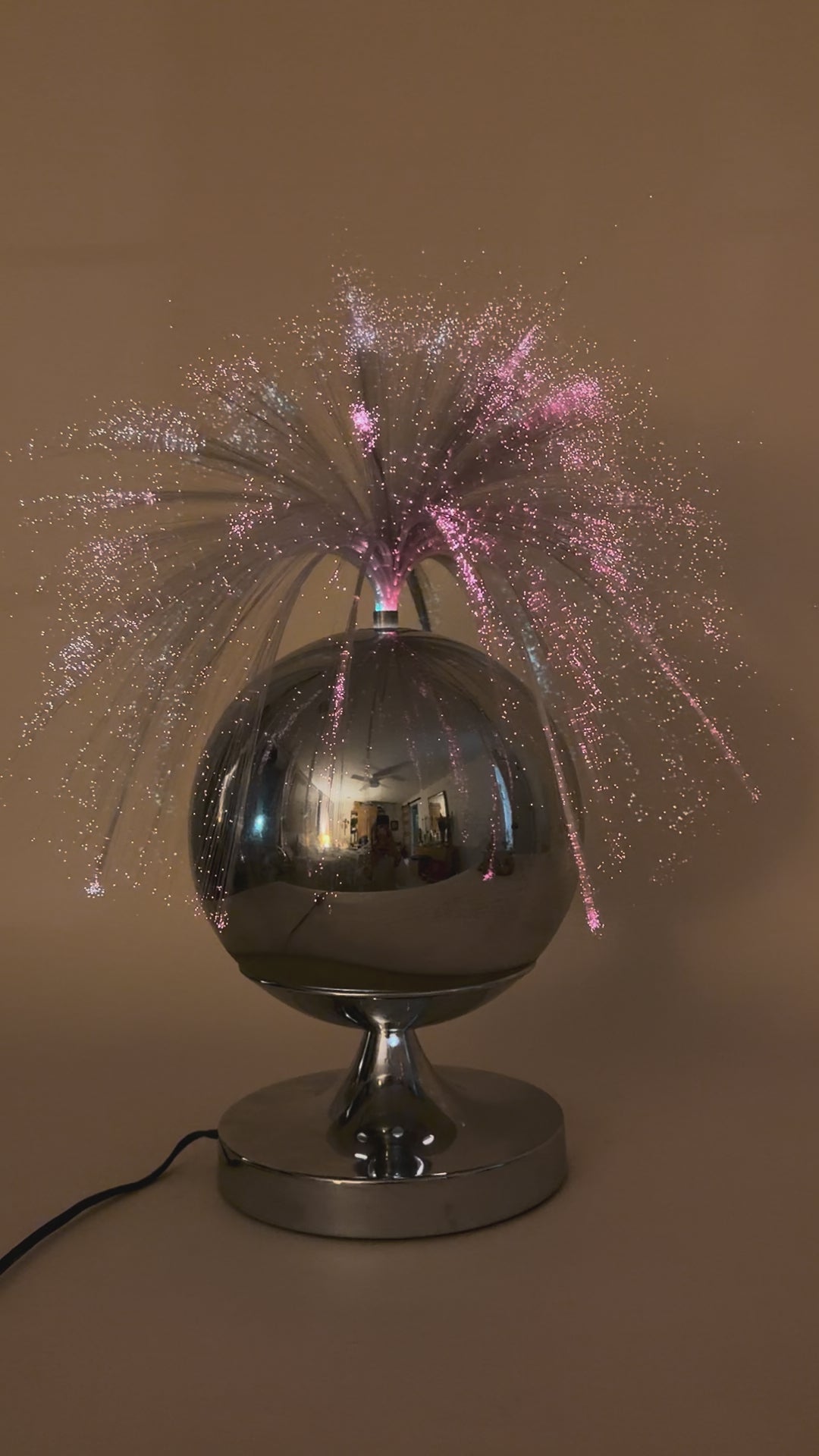 Vintage Fantasia Fiber Optic Rotating Lamp